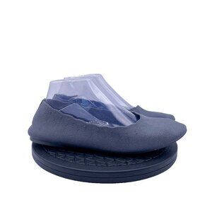 Skechers Women's Cleo Bewitch Flats Size 8.5 gray Knit Comfy Slip On Shoe Casual